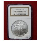 2008 Silver Eagle 1oz NGC Gem Uncirculated Coin