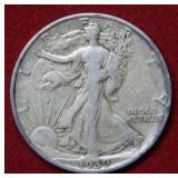 1939 S Walking Liberty Silver Half