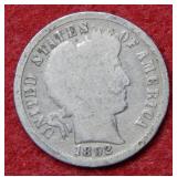 1892 O Barber Silver Dime