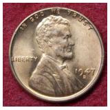1947 D Lincoln Wheat Cent Coin