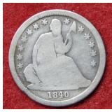 1840 O Seated Liberty Silver Dime
