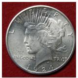 1924 S Peace Silver Dollar