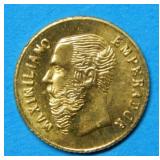 1865 Maximillian 10KT Gold Commemorative