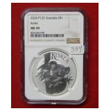 2024 P Australia Silver Koala NGC MS70