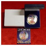 2001 Colorized Silver Eagle 1 oz