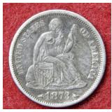 1873 Seated Liberty Dime - with Arrows