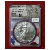 2021 (W) Silver Eagle Type I ANACS MS70