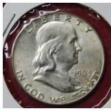 1963 D Franklin Silver Half Dollar