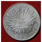1895 Mexico Silver 8 Reals Coiin