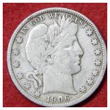 1906 D Barber Silver Half Dollar Coin