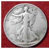 1938 D Walking Liberty Silver Half Dollar