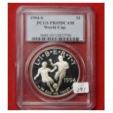 1994 S World Cup Comm Dollar PCGS PR69 DCAM