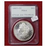 1883 CC Morgan Silver Dollar PCGS MS64