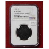 1802 Large Cent NGC VF Details - Environ Damage