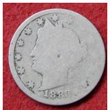 1883 Liberty Head Nickel - With Cents