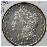 1891 Morgan Silver Dollar Coin