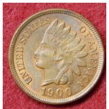 1900 Indian Head Cent - Red & Brown