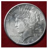 1924 S Peace Silver Dollar Coin