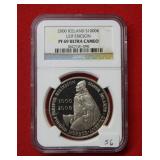 2000 Iceland 1000K Erickson NGC PF69 Ultra Cameo
