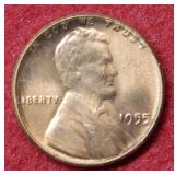 1955  Poor Mans Double Die Lincoln Cent