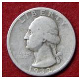 1932 D Washington Silver Quarter