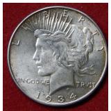 1934 Peace Silver Dollar