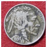 1931 S Buffalo Nickel