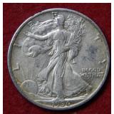 1936 D Walking Liberty Silver Half Dollar Coin