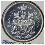 1964 Canada Silver Half Dollar Coin