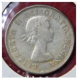 1959 Canada Silver Half Dollar Coin