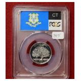 1999 S Connecticut Silver Quarter PCGS PR69 DCAM