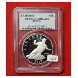 1997 S J Robinson Silver Dollar PCGS PR69 DCAM