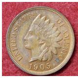 1905 Indian Head Cent - Red & Brown