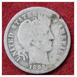 1892 O Barber Silver Dime