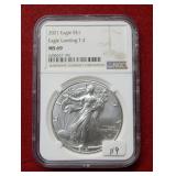 2021 Silver Eagle Type II NGC MS69