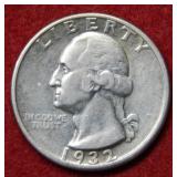 1932 D Washington Silver Quarter