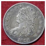 1833 Bust Silver Half Dollar Coin