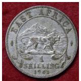 1941 East Africa 1 Shilling Silver Coin
