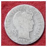 1904 S Barber Dime