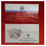 1987 & 1988 P&D US Mint Sets