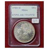 1904 O Morgan Silver Dollar PCGS MS64