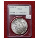 1900 O Morgan Silver Dollar PCGS MS64