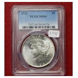 1922 Peace Silver Dollar PCGS MS64