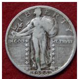 1926 S Standing Liberty Silver Quarter