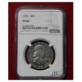 1962 Franklin Silver Half NGC PF65