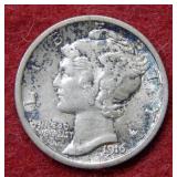 1916 Mercury Silver Dime