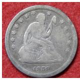 1859 O Seated Liberty Silver Quarter