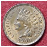 1900 Indian Head Cent - Red & Brown