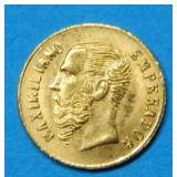 1865 Maxmillian 10KT Gold Commemorative