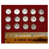 (14) Miniature Sterling Silver Franklin Mint